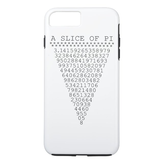 A Typographic Slice of Pi Case-Mate iPhone Case (Back)