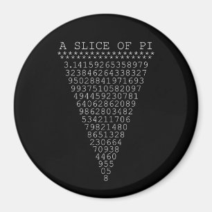 A Typographic Slice of Pi Magnet