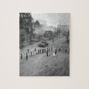 A U.S. Marine tank follows_War Image Jigsaw Puzzle