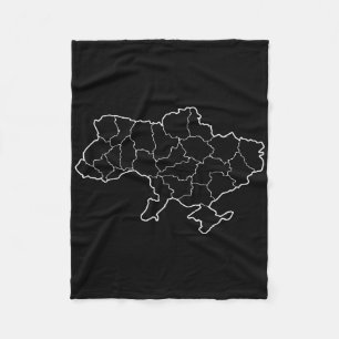 A Ukrainian Map Country Ukraine Fleece Blanket