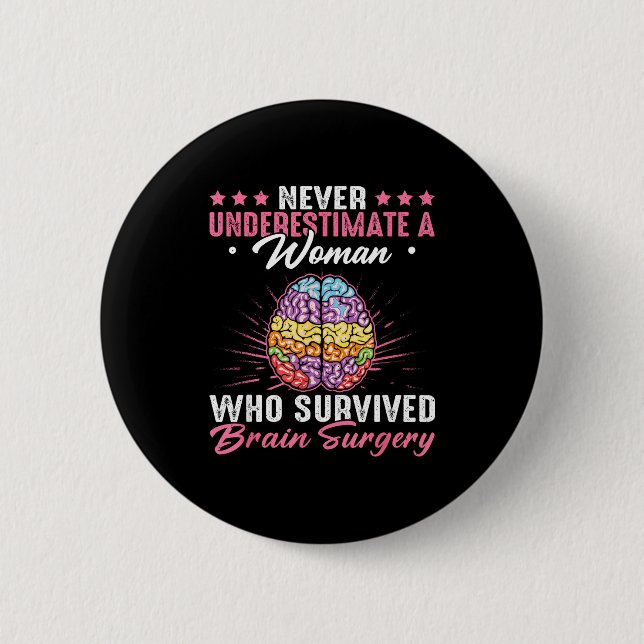 A Underestimate Survived Brain Surgery 6 Cm Round Badge (Front)