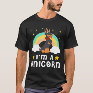 A Unicorn Doberman Dog T-Shirt