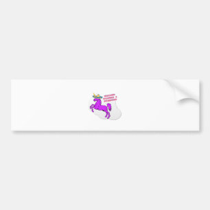 A unicorn wearing a sombrero bumper sticker