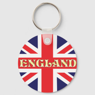 A Union Jack flag with England written ac Key Ring