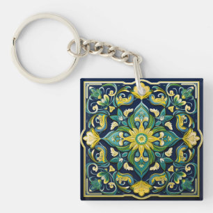 💛💚💙 A Unique Azulejo Masterpiece Key Ring