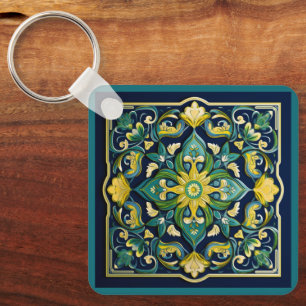 💛💚💙 A Unique Azulejo Masterpiece Key Ring