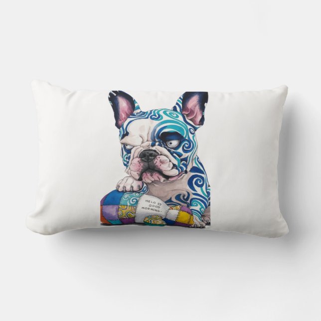 A unique giant French bulldog Lumbar Cushion (Front)