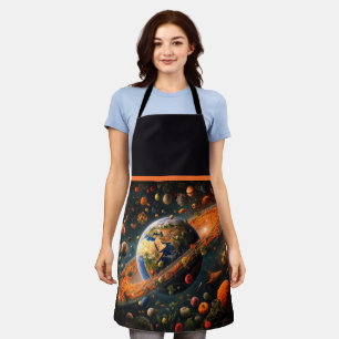 A Universe Filled Good Food Floating Around Cooks Apron