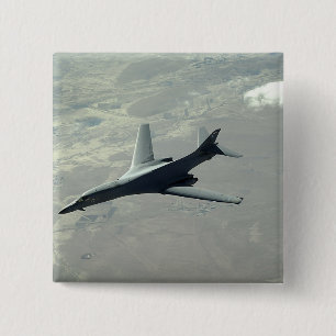 A US Air Force  B-1B Lancer on a combat patrol 2 15 Cm Square Badge