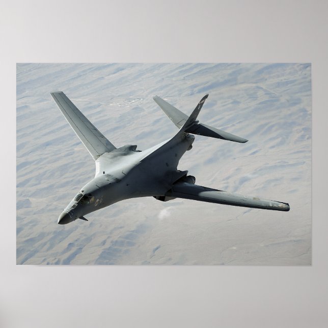 A US Air Force  B-1B Lancer on a combat patrol 2 Poster (Front)