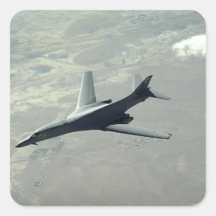 A US Air Force  B-1B Lancer on a combat patrol 2 Square Sticker