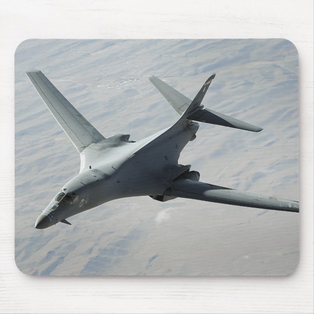 A US Air Force  B-1B Lancer on a combat patrol Mouse Pad (Front)