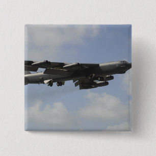 A US Air Force B-52 Stratofortress in flight 15 Cm Square Badge