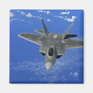 A US Air Force F-22 Raptor in flight near Guam Magnet