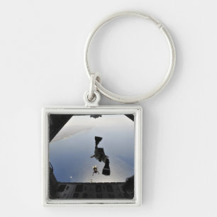 A US Air Force pararescueman jumping out Key Ring