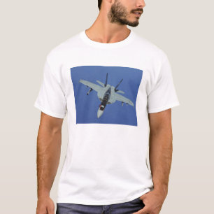 A US Navy F/A-18F Super Hornet in flight T-Shirt