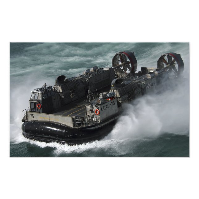 A US Navy Landing Craft Air Cushion Photo Print (Front)