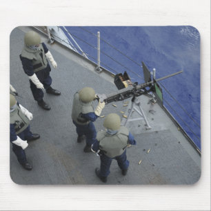 A US Sailor fires a 50-calibre M2HB Mouse Pad