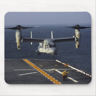 A V-22 Osprey aircraft prepares to land Mouse Pad