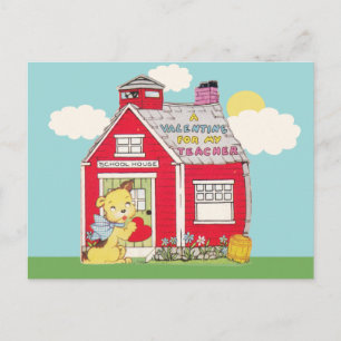 A Valentine for my Teacher Holiday Postcard