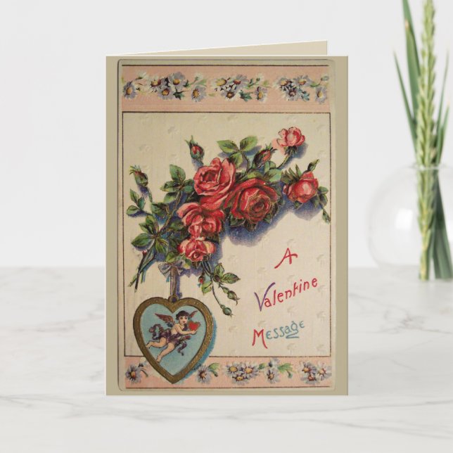 A Valentine Message Greeting Card (Front)