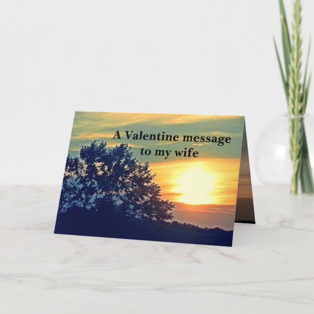 A VALENTINE MESSAGE TO MY WIFE card (Front)