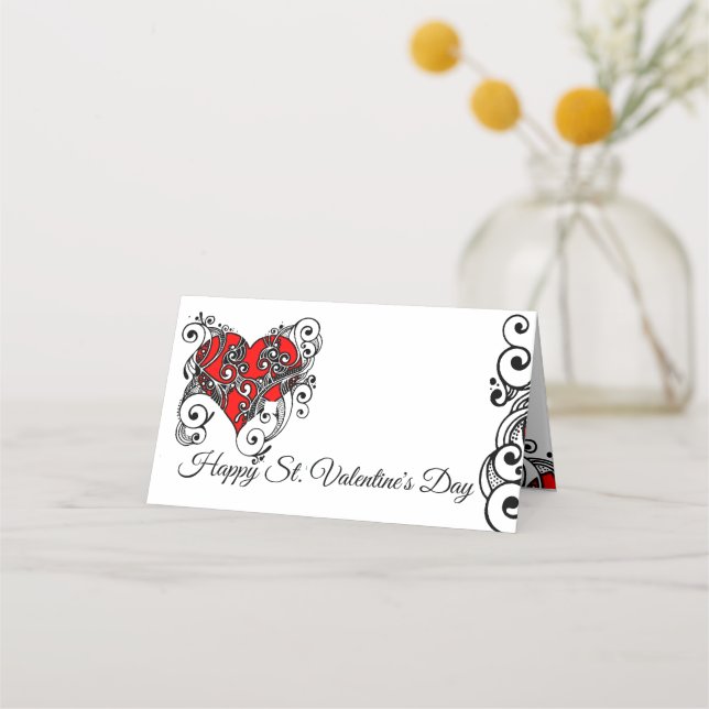 A Valentine place card (Front)