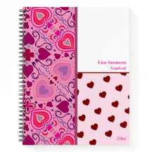 A Valentine's Day Hearts Pattern Notebook