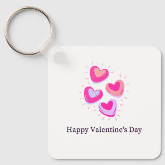 A Valentine's day keychain with hearts