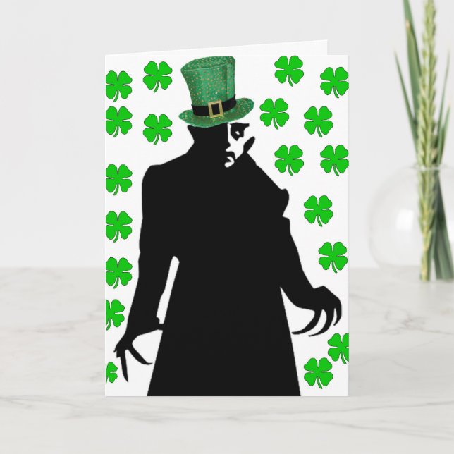 A Vampire on St. Patrick's Day Card (Front)