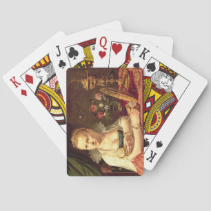 A vanitas portrait of a lady believed to be Clara Playing Cards