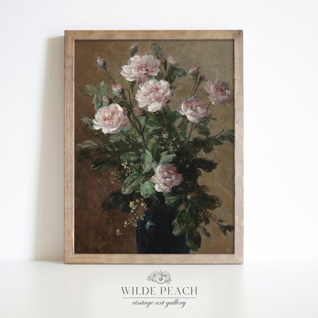 A Vase Bouquet of Roses vintage painting Poster (Creator Uploaded)