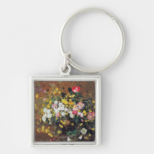 A Vase of Flowers Key Ring (Front)