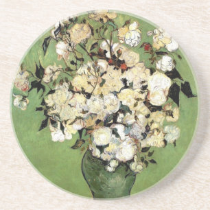 A Vase of Roses by Vincent Van Gogh Coaster