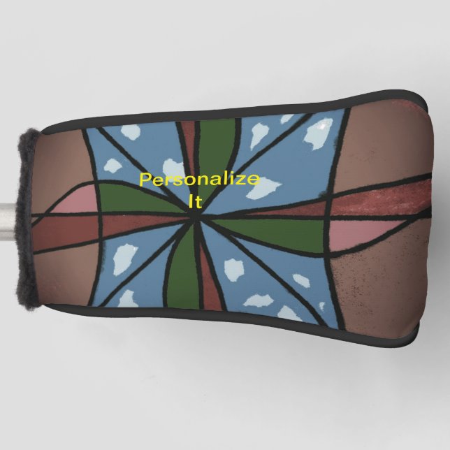 A vast array of subjects and designs adorn this    golf head cover (Front)