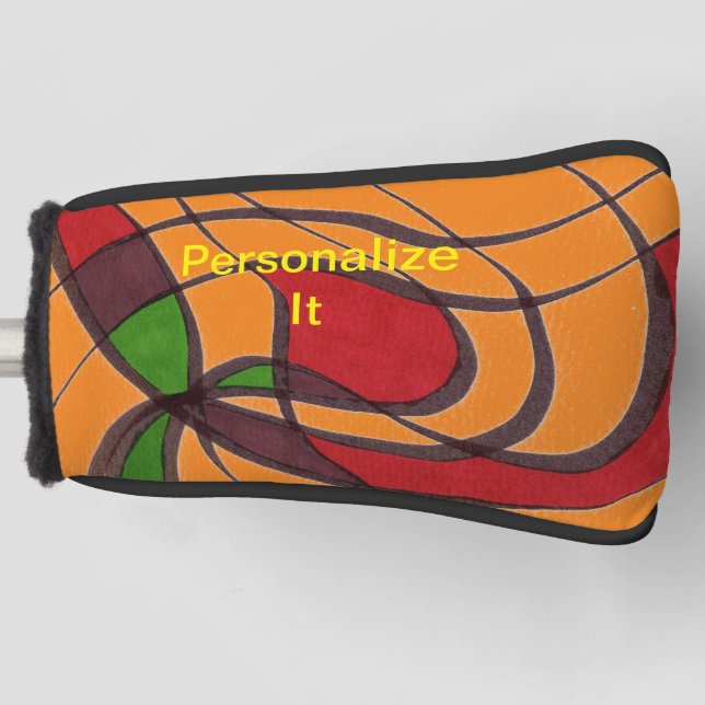 A vast array of subjects and designs adorn this    golf head cover (Front)