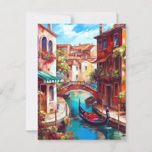 A Venetian Dream Gondola on the Grand Canal Postcard