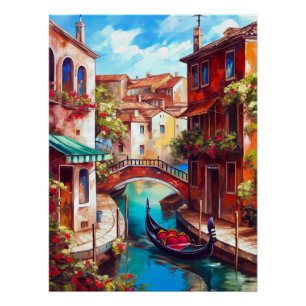 A Venetian Dream Gondola on the Grand Canal Poster