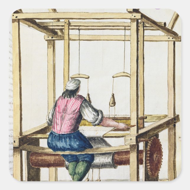 A Venetian Weaver Square Sticker (Front)