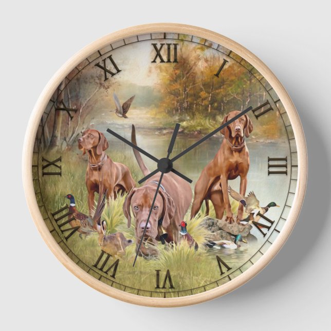 A versatile aristocrat in the Hungarian Vizsla Clock (Front)