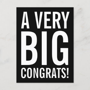 A Very Big Congrats Postcard