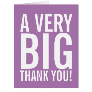 A Very Big Thank You