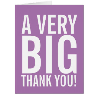 A Very Big Thank You