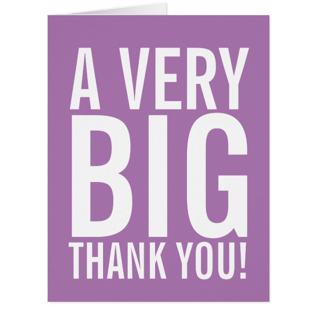A Very Big Thank You (Front)
