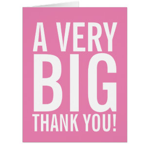 A Very Big Thank You