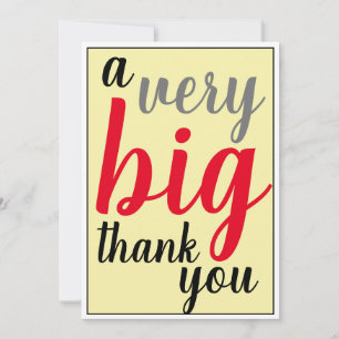 A Very Big Thank You Office Appreciation Cream Card
