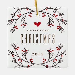 A Very Blessed Christmas Photo Ornament