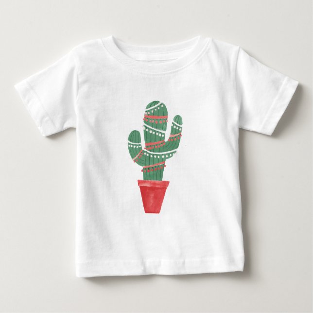 A Very Cactus Christmas Tree Baby T-Shirt (Front)