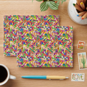 a very colourful abstract pattern with lots of col envelope