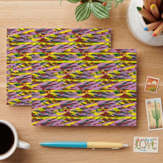 a very colourful pattern with a lot of different c envelope (Desk)